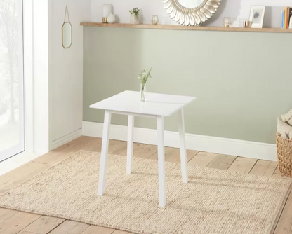 Stetson Dining Table & 2 Ladder Chairs- White