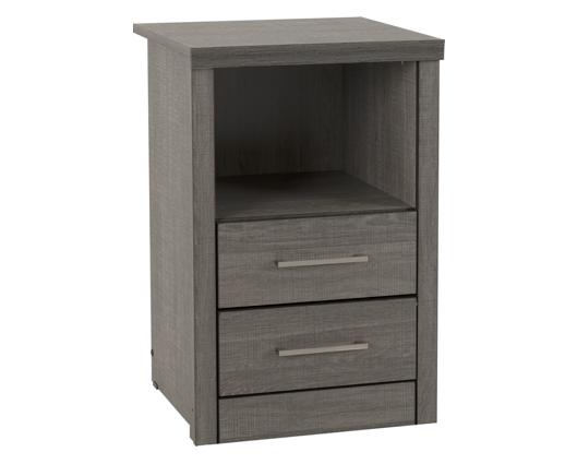 Lamont 2 Drawer 1 Shelf Bedside Cabinet