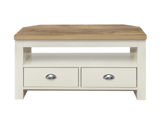 Harper Corner TV Unit - Cream
