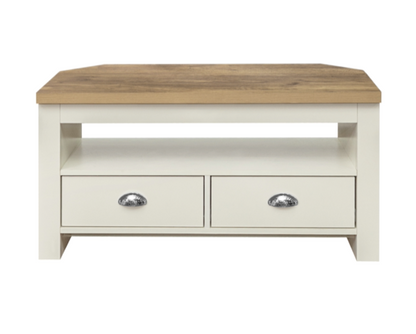 Harper Corner TV Unit - Cream