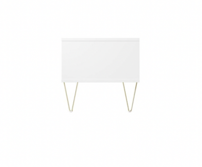 Maeve Sliding Door TV Stand- White