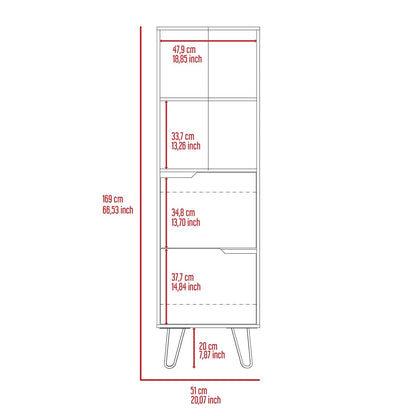 Matteo Tall Bookcase with 2 Doors