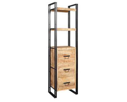 Cole Industrial Slim Bookcase