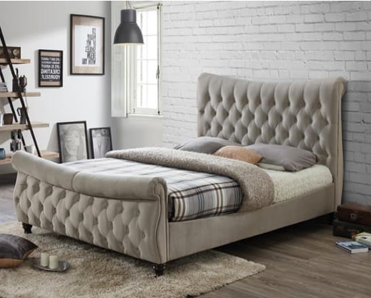 Callan King Bed - Cream