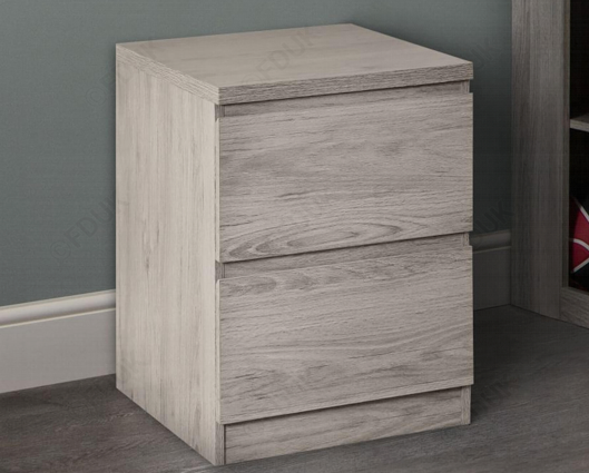 Jackson 2 Drawer Bedside - Grey Oak