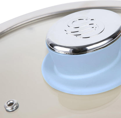 Swan Retro 3 Piece Saucepan Set Blue