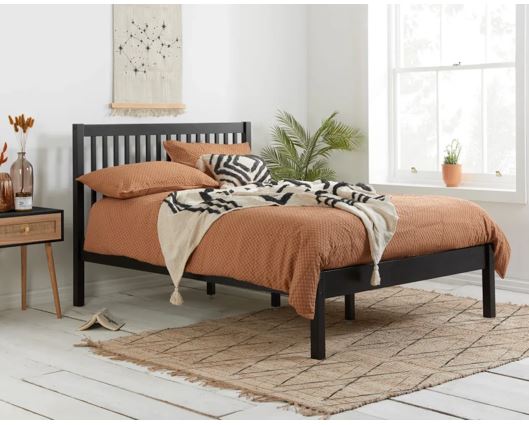 Nova Small Double Bed - Black