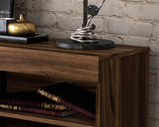 Edgeware 1 Door 2 Drawer Sideboard- Walnut & Black
