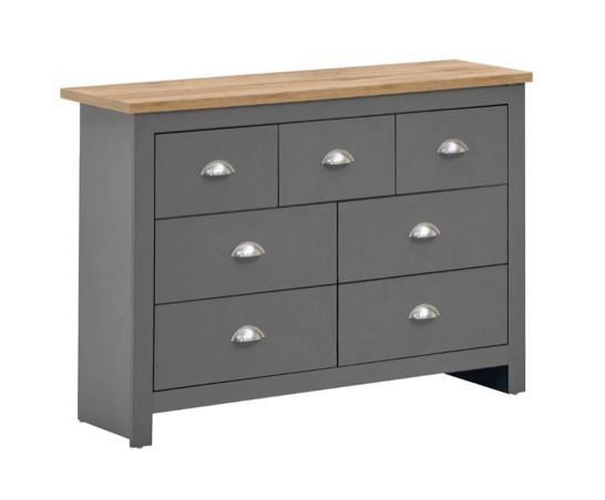 Lincoln 3 Piece Bedroom Set (2 Door Wardrobe, 2+2 Chest, 1 Drawer Bedside)