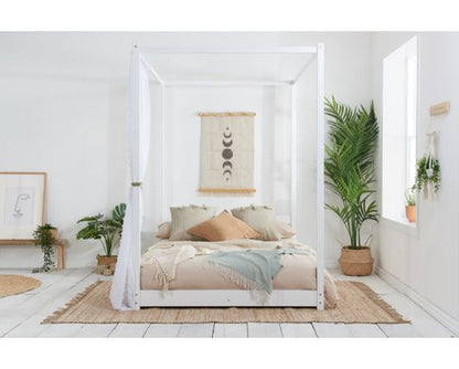 Darwin Four Poster King Bed - White