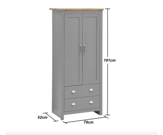 Lincoln 3 Piece Bedroom Set (3 Door Wardrobe, 3+4 Chest, 2 Drawer Bedside)