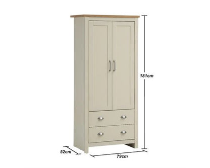Lincoln 2 Door Wardrobe 2 Drawers
