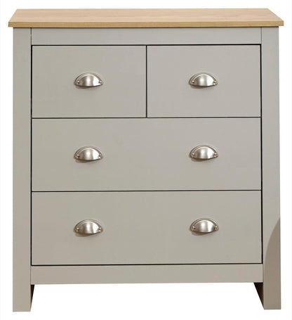 Lachlan 2+2 Drawer Chest-Grey
