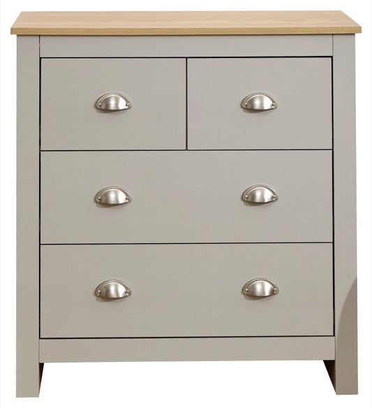 Lachlan 2+2 Drawer Chest-Grey
