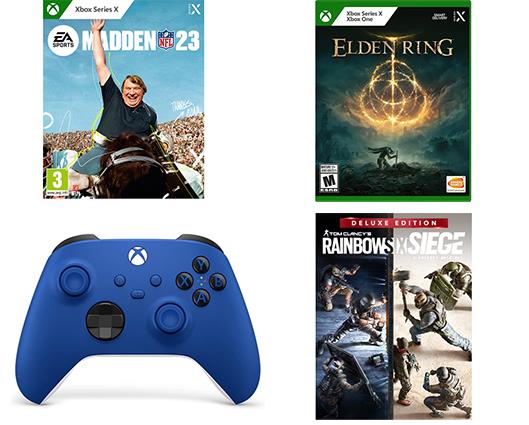 Game + Controller Bundle: Rainbow Six Siege, Madden NFL 23, Elden Ring