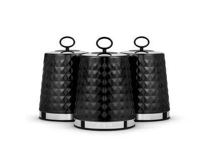 Solitaire Set of 3 Canisters