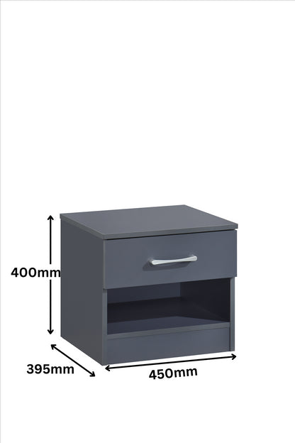 Highbury 3 Piece Bedroom Set - Dark Grey