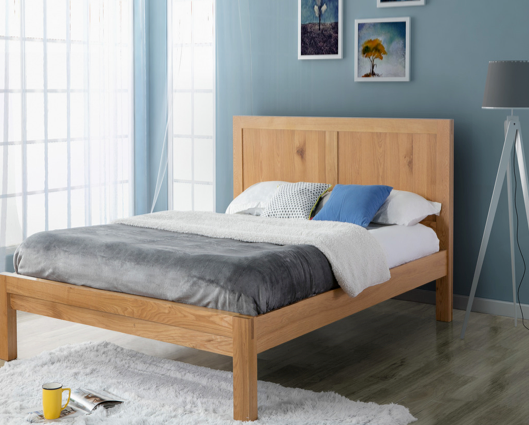 Beatrice King Bed - Oak