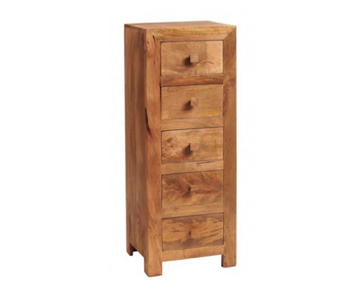 Sapeli Light 5 Drawer Chest