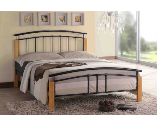 Tetras King Bed Frame - Black & Oak