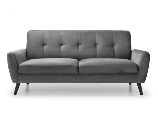 Moki 2 Seater in Dark Grey Velvet