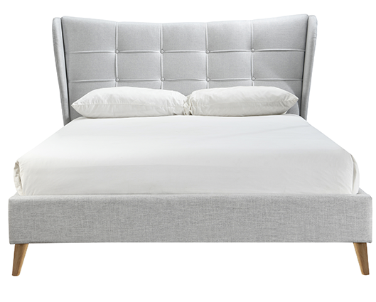 Harper King Bed - Dove Grey