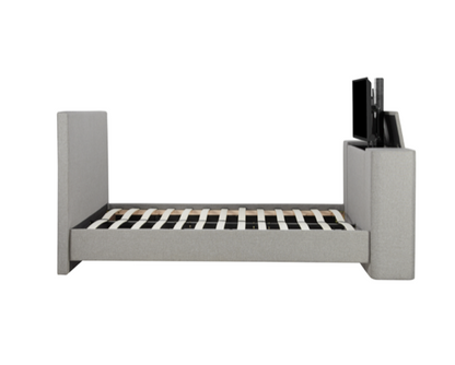 Plaza King TV Bed - Grey