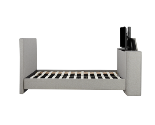 Plaza King TV Bed - Grey