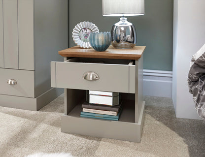 Kinsley 1 Drawer Bedside-Grey
