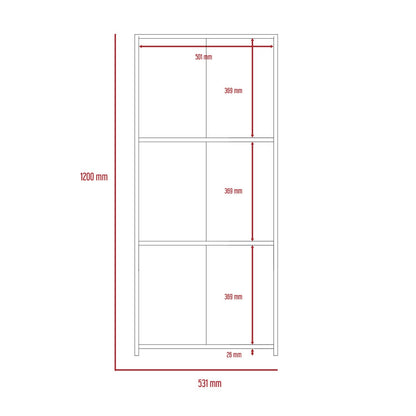 Dexter Low Bookcase with 3 Shelves