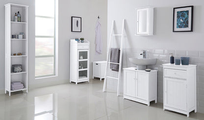Asher Wall Cabinet With Mirror White