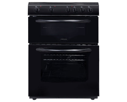Statesman EDC60B 60cm Double Electric Oven With Ceramic Hob Black