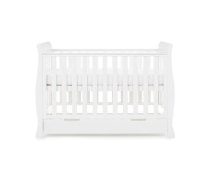 Seren Mini Cot Bed + Moisture Mngmnt Mattress - White