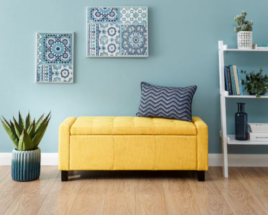 Vanessa Ottoman Bench-Mustard
