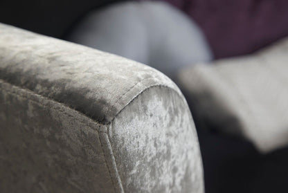 Vanessa Window Seat-Grey Crushed Velvet