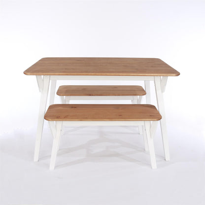 Corona Grey 140cm kitchen table & 2 bench set