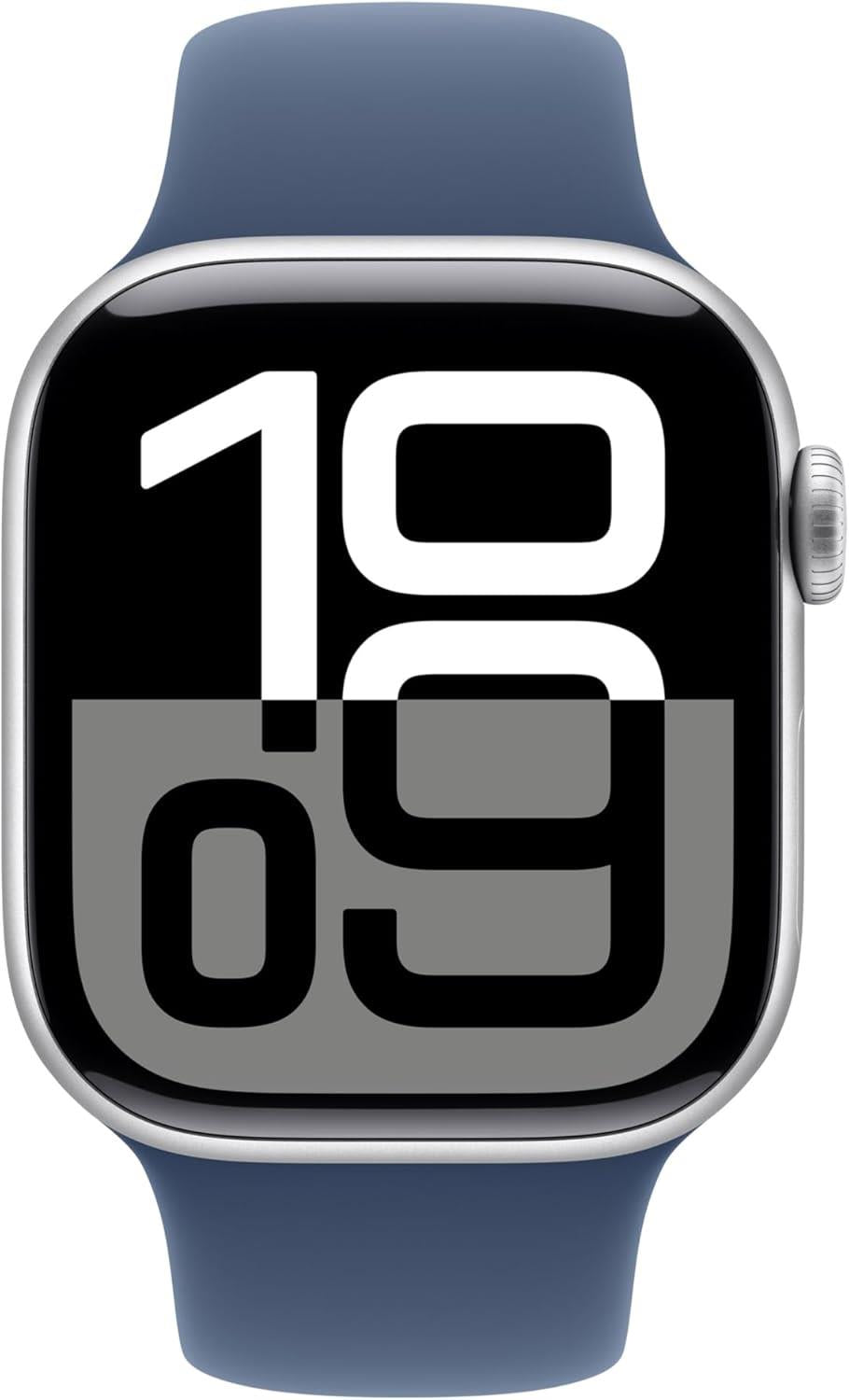 Apple Watch Series 10 GPS 42mm Silver Aluminium Case with Denim Sport Band - S/M