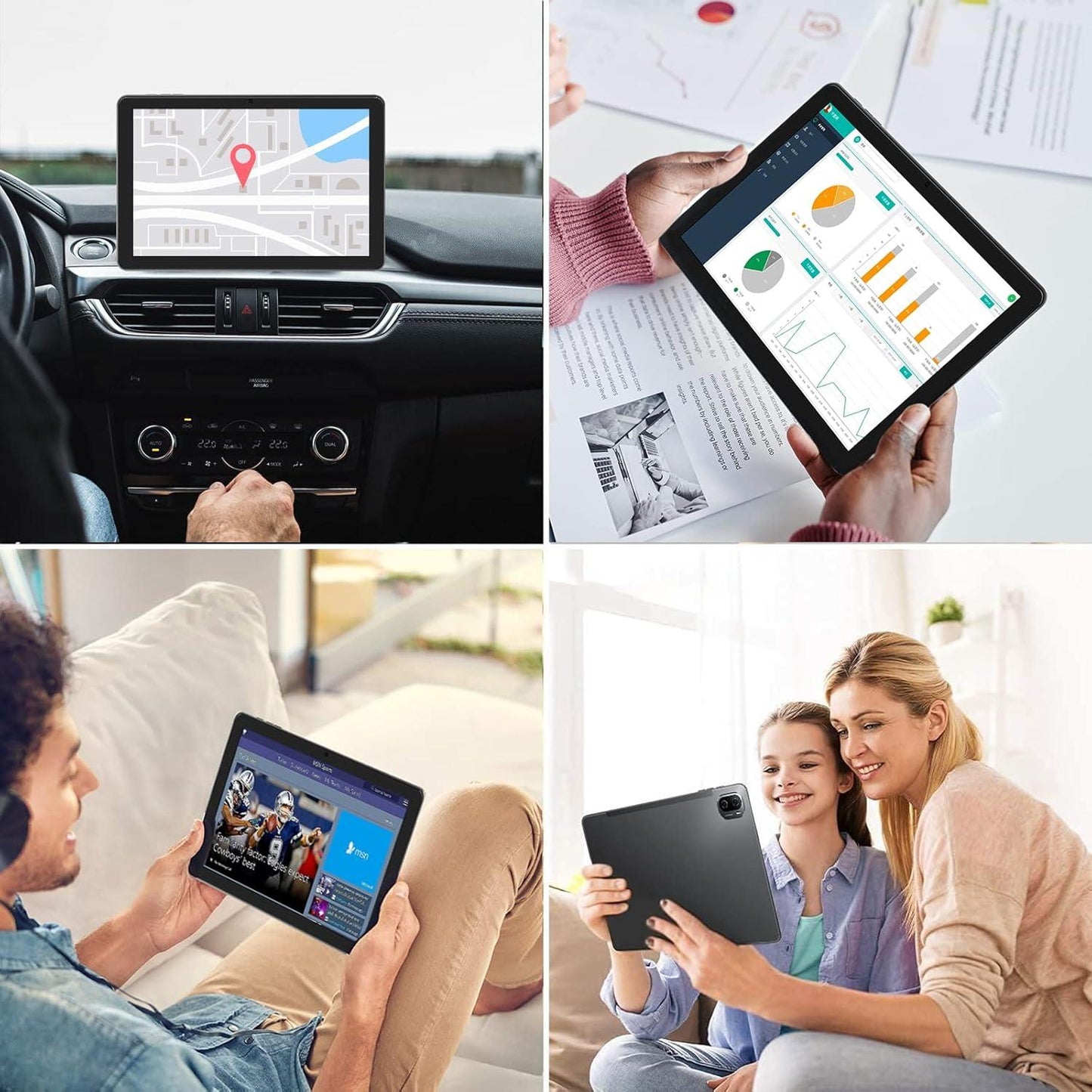 Haehne 10" Tablet Android 12 128GB WiFi - Grey