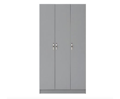 Easton 3 Door Double Wardrobe- Grey