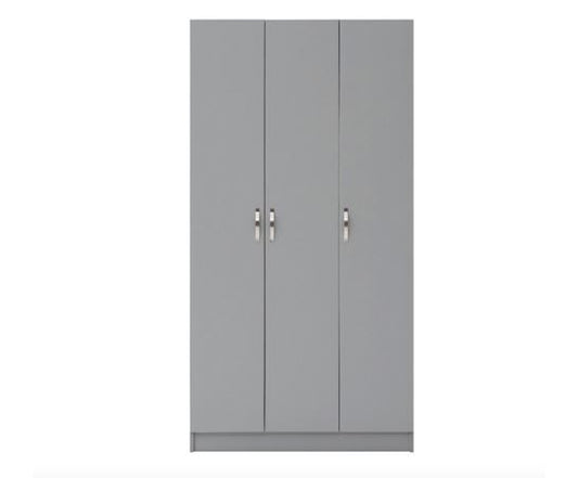 Easton 3 Door Double Wardrobe- Grey