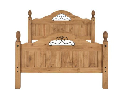 Corona Scroll 4'6" Bed High Foot End 