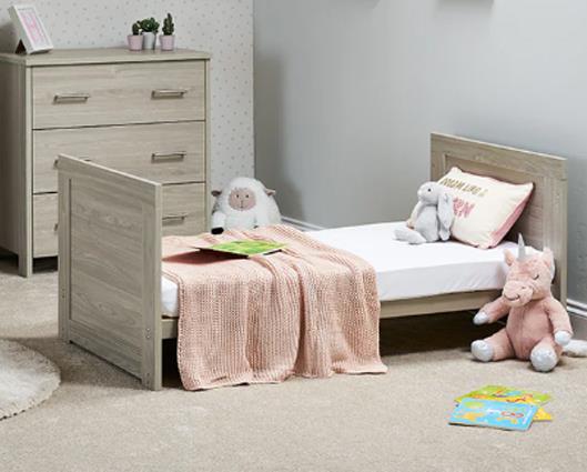 Nina Cot Bed - Grey Wash & White