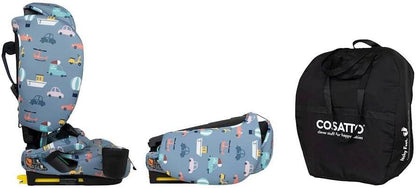 On the Go i-size Travel Car Seat - Itchy Feet Sky