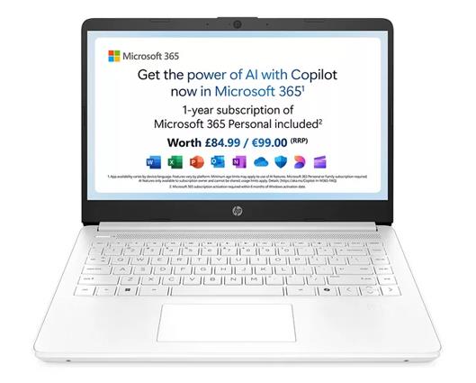 HP 14-dq6500sa 14" Laptop - Intel® N150 128gb White