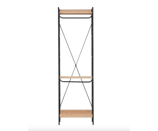 Cohen Open Wardrobe with 3 Shelves- Riveria Oak