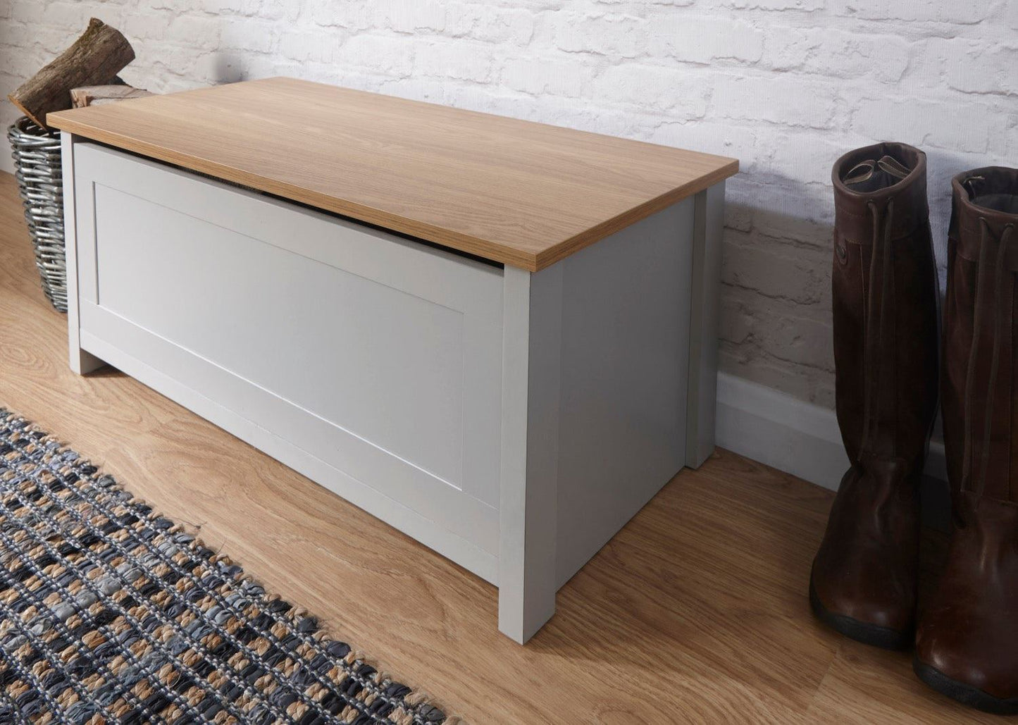 Lachlan Storage Ottoman-Grey