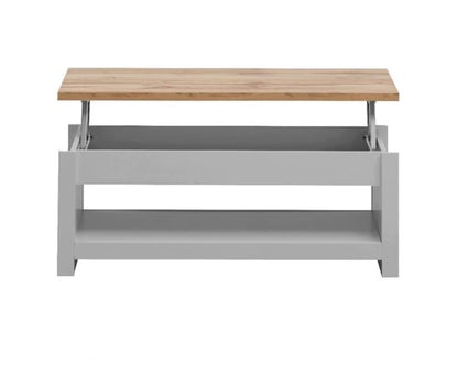 Lincoln Lift-Up Coffee Table- Light Grey