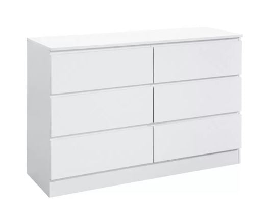 Oakley 6 Drawer Chest- White