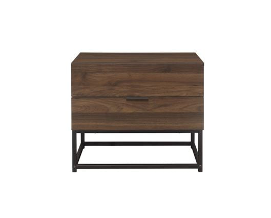 Hermione 2 Drawer Bedside Table - Walnut