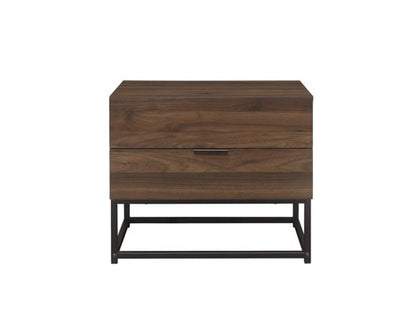 Hermione 2 Drawer Bedside Table - Walnut